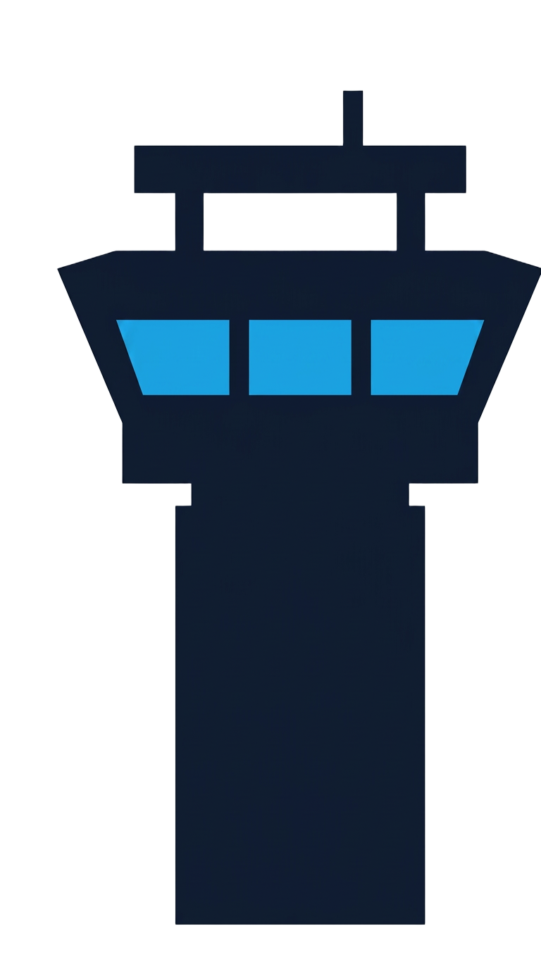 Air traffic control tower icon